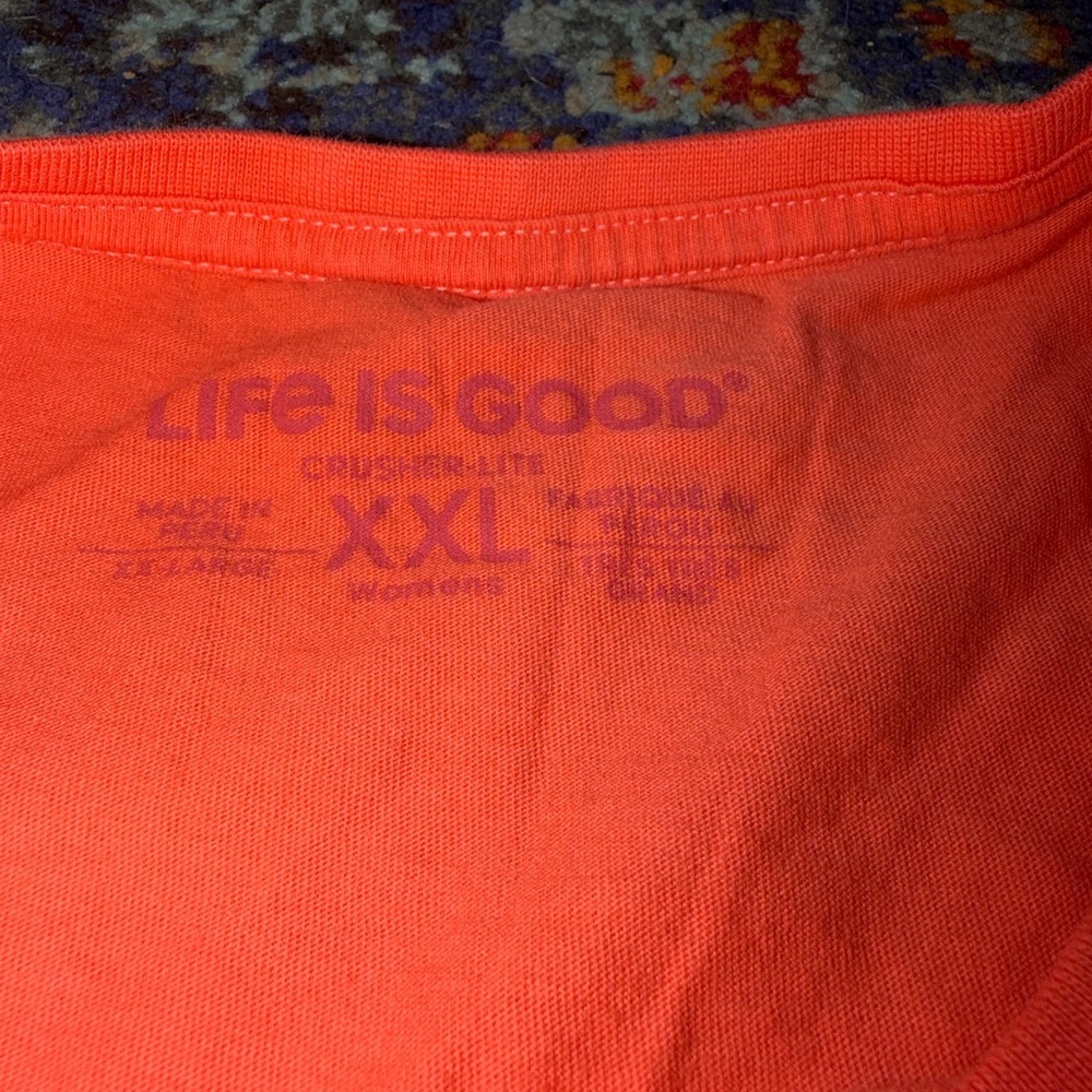 Life is Good mango orange keep it simple pickleball Tee Shirt never worn XXL - Picture 4 of 4